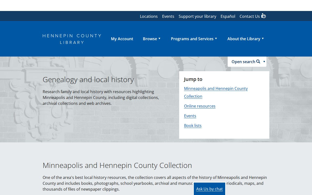 Hennepin County city directory research at the library local-history collection