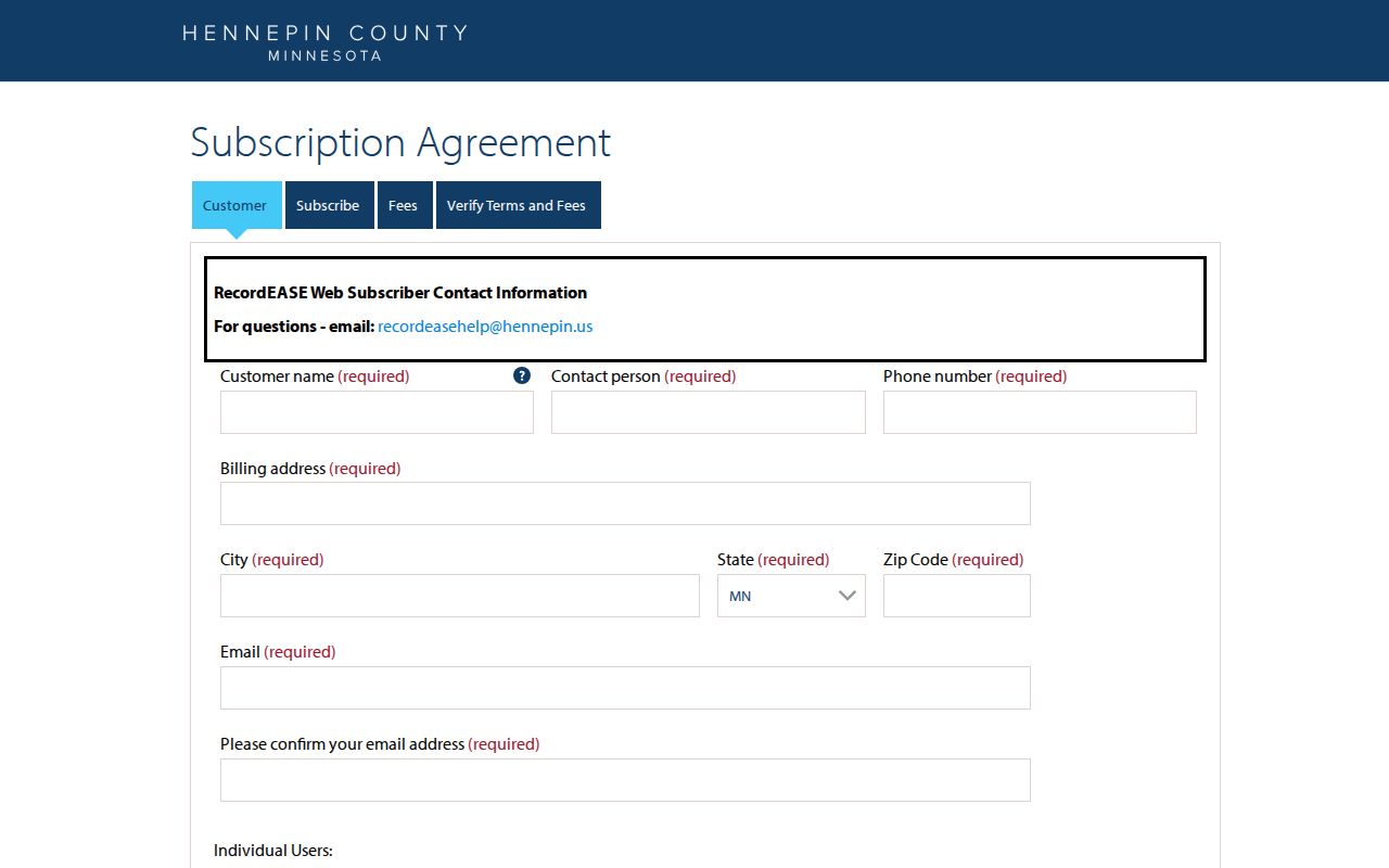 Hennepin County street directory RecordEASE Pro document-image access details
